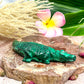 Malachite Crocodile Healing Wild Animal Carving