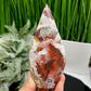 Mexican Crazy Lace Agate Flame Crystal Laughter Stone 312g 137mm