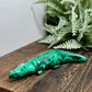 Malachite Crocodile Healing Wild Animal Carving