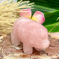 Rose Quartz Pig Healing Crystal Farm Animal Carving 227g