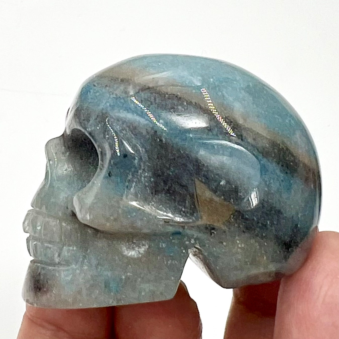 Trolleite Rare Skull 2 Inches Hand Carved Crystal Carving