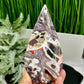 Mexican Crazy Lace Agate Flame Crystal Laughter Stone 338g 128mm