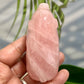 Rose Quartz Pig Healing Crystal Farm Animal Carving 227g