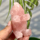 Rose Quartz Pig Healing Crystal Farm Animal Carving 227g