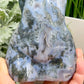 Moss Agate Large Female Body Crystal Lady Torso Carving 1422g