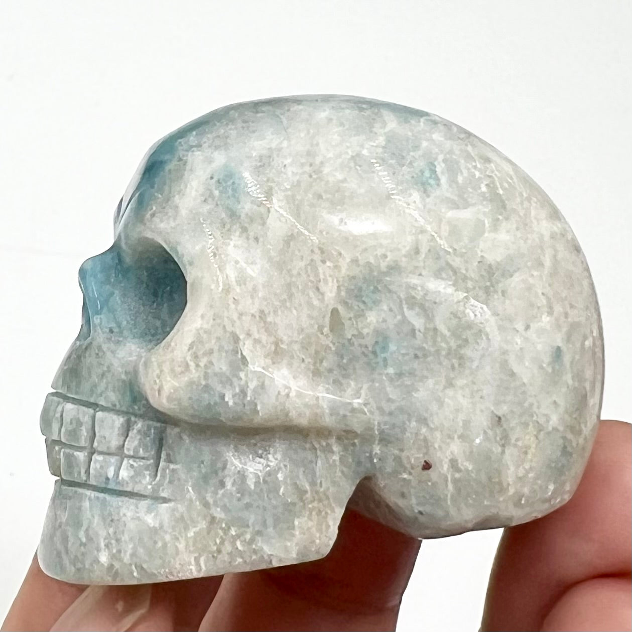 Trolleite Rare Skull 2 Inches Hand Carved Crystal Carving