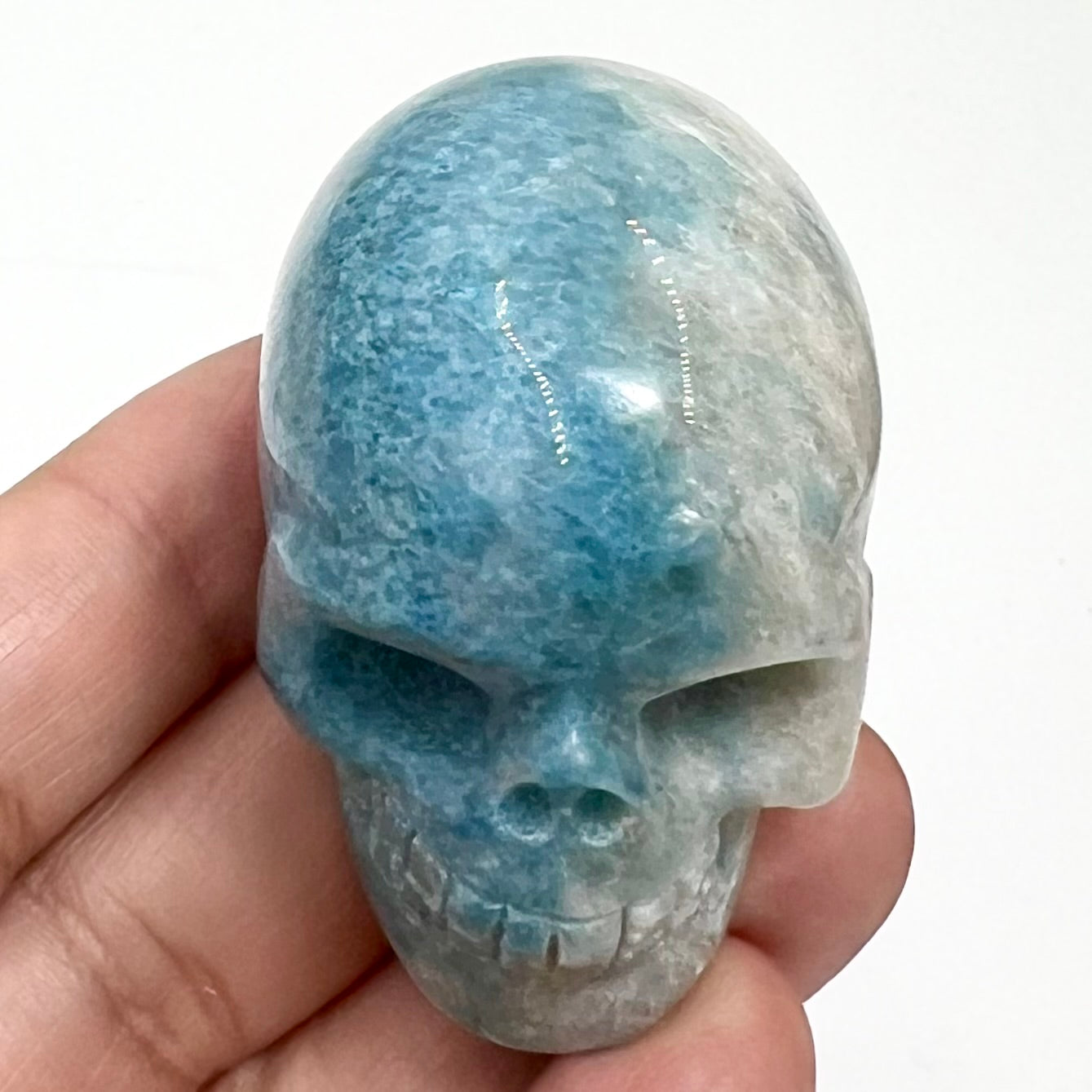 Trolleite Rare Skull 2 Inches Hand Carved Crystal Carving