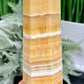 Banded Orange Calcite Tower Crystal Generator 694g 200mm