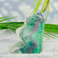 Fluorite Tower Natural Crystal Point Healing Green Rainbow