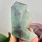 Fluorite Tower Natural Crystal Point Healing Green Rainbow