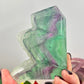 Fluorite Tower Natural Crystal Point Healing Green Rainbow