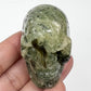 Prehnite with Epidote Skull 2 Inches Hand Carved Crystal Carving