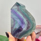 Fluorite Tower Natural Crystal Point Healing Green Rainbow