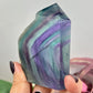 Fluorite Tower Natural Crystal Point Healing Green Rainbow