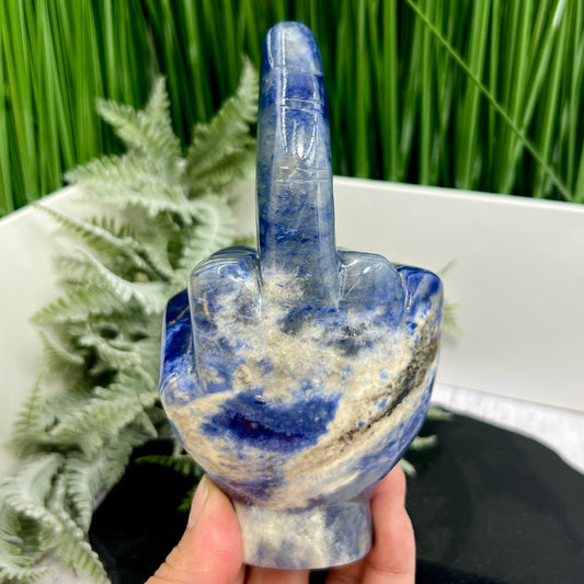 Sodalite Flipping the Bird Middle Finger Crystal 596g 152mm