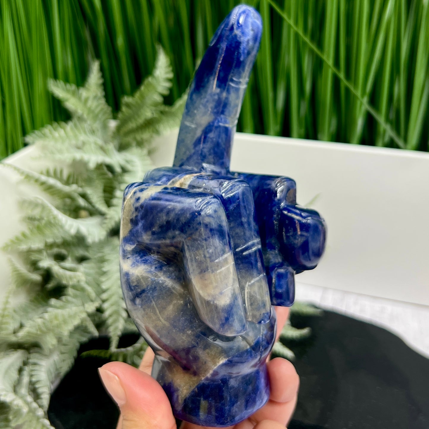 Sodalite Flipping the Bird Middle Finger Crystal 596g 152mm