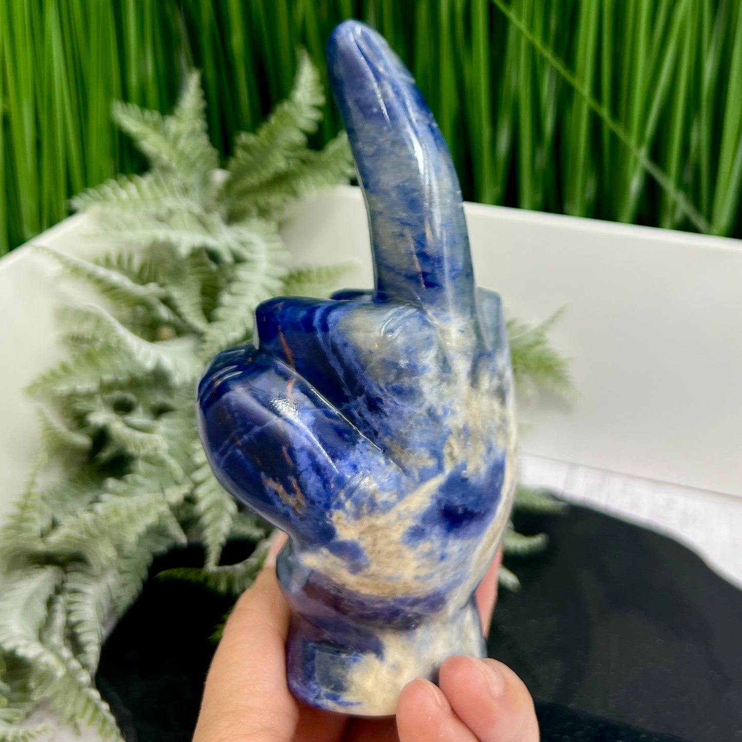 Sodalite Flipping the Bird Middle Finger Crystal 596g 152mm