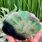 Purple Green Fluorite Shell Shaped Bowl Crystal Carving 246g