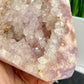 Flower Agate Pink Amethyst Cluster Free Form Specimen 1384g