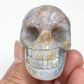 Moss Agate Ocean Jasper Skull 2 Inches Hand Carved Crystal Carving