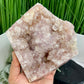 Flower Agate Pink Amethyst Cluster Free Form Specimen 1384g