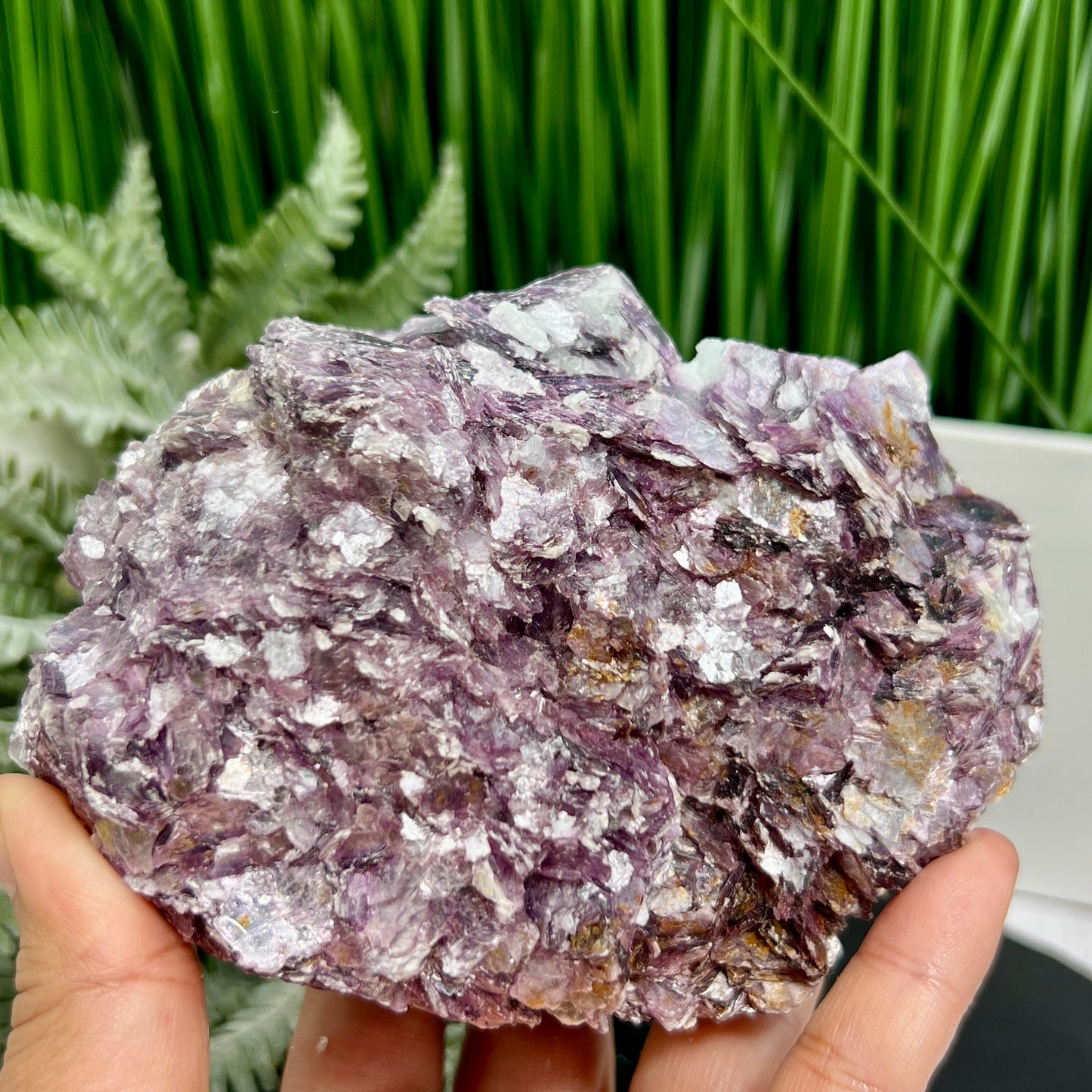 Gem Grade Lepidolite Purple Mica High Quality Raw Specimen Crystal 804g