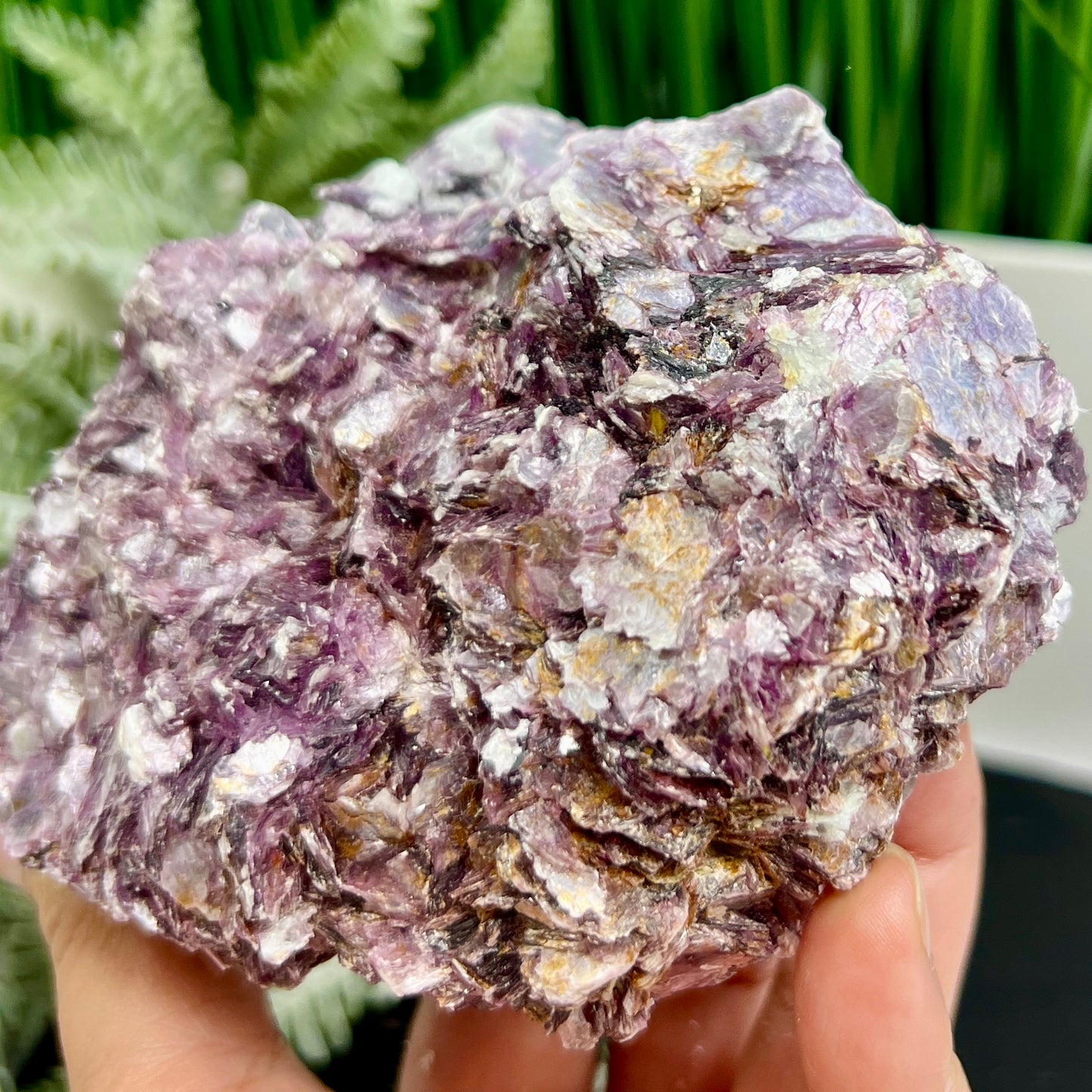 Gem Grade Lepidolite Purple Mica High Quality Raw Specimen Crystal 804g