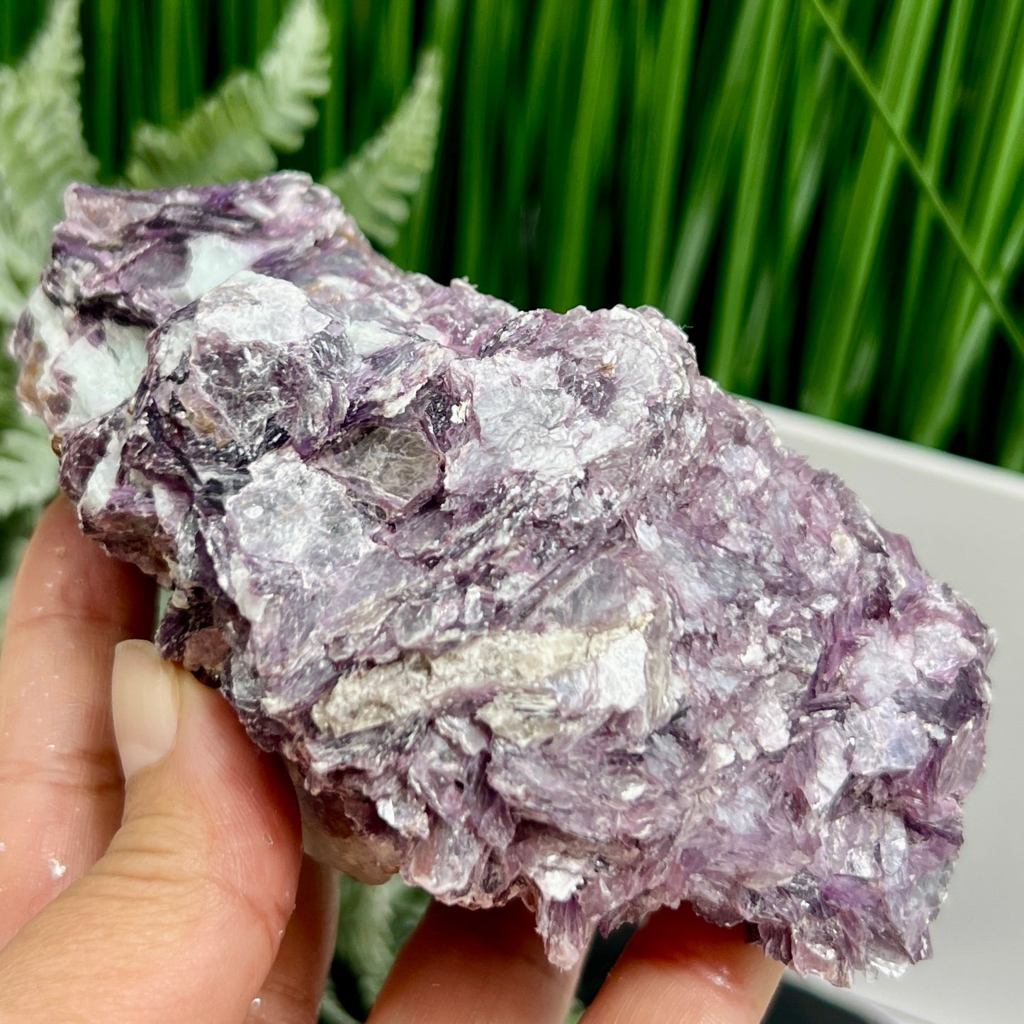 Gem Grade Lepidolite Purple Mica High Quality Raw Specimen Crystal 804g