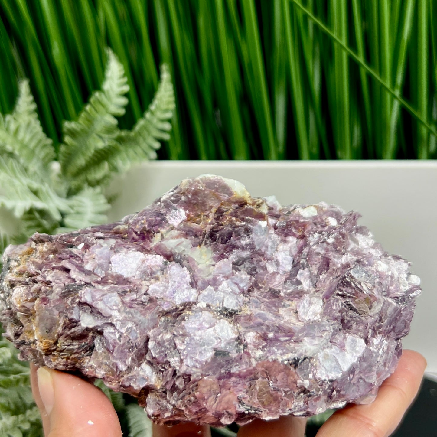 Gem Grade Lepidolite Purple Mica High Quality Raw Specimen Crystal 804g