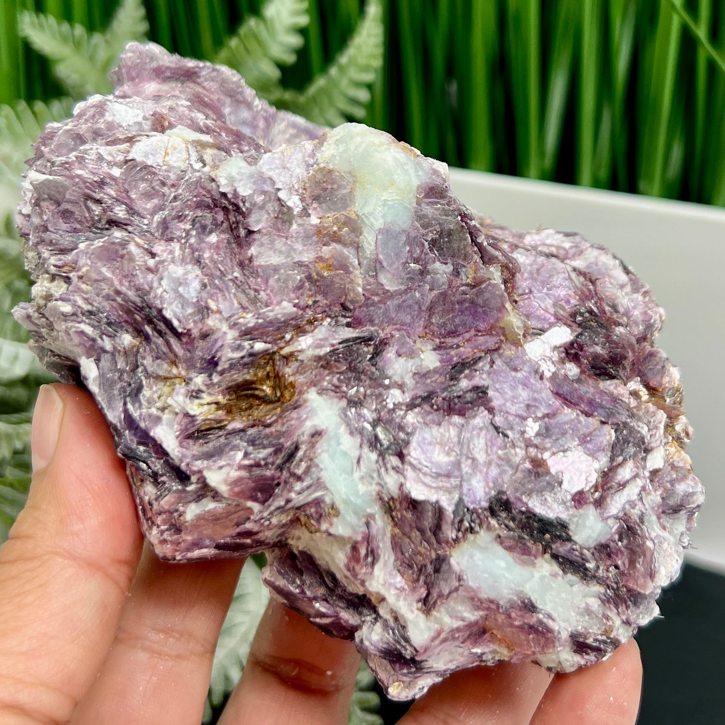 Gem Grade Lepidolite Purple Mica High Quality Raw Specimen Crystal 804g