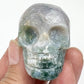 Moss Agate Ocean Jasper Skull 2 Inches Hand Carved Crystal Carving