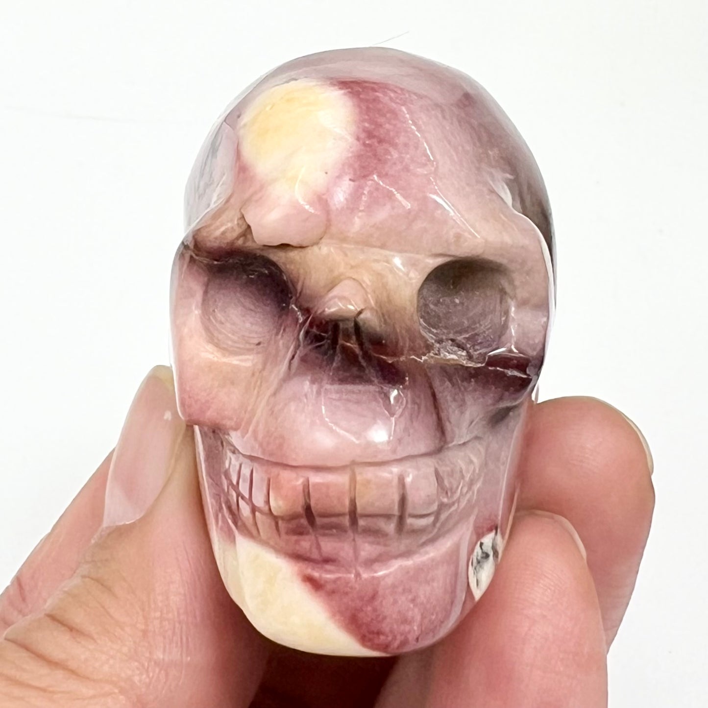 Mookaite Jasper Skull 2 Inches Australian Gemstone Crystal Carving