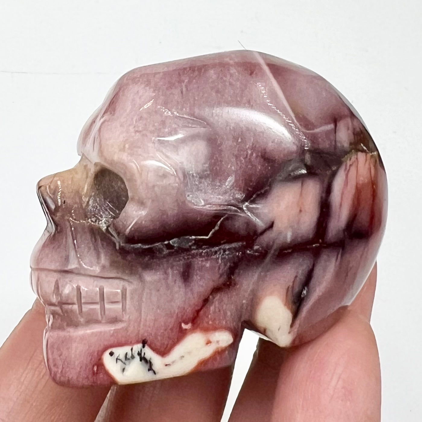 Mookaite Jasper Skull 2 Inches Australian Gemstone Crystal Carving