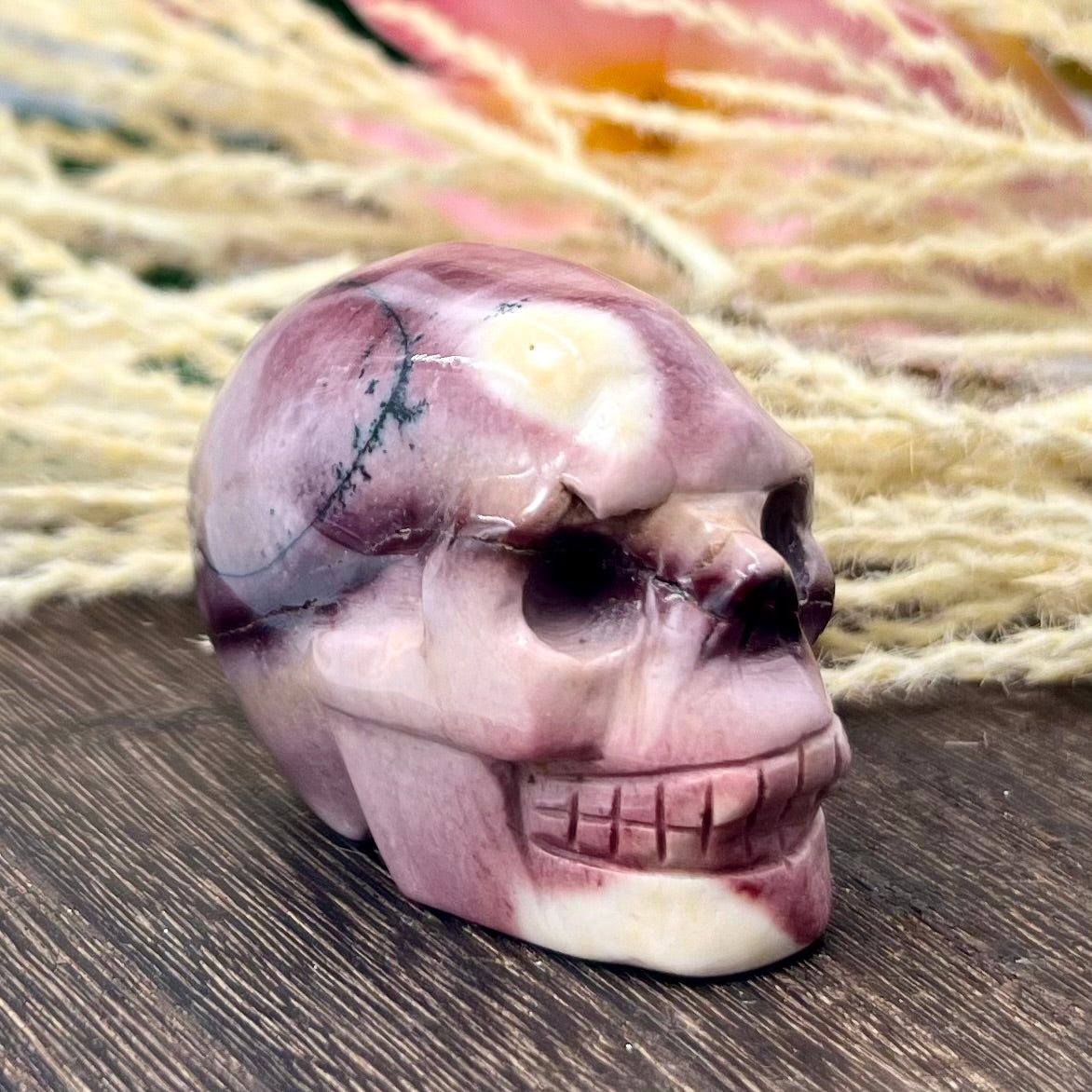 Mookaite Jasper Skull 2 Inches Australian Gemstone Crystal Carving