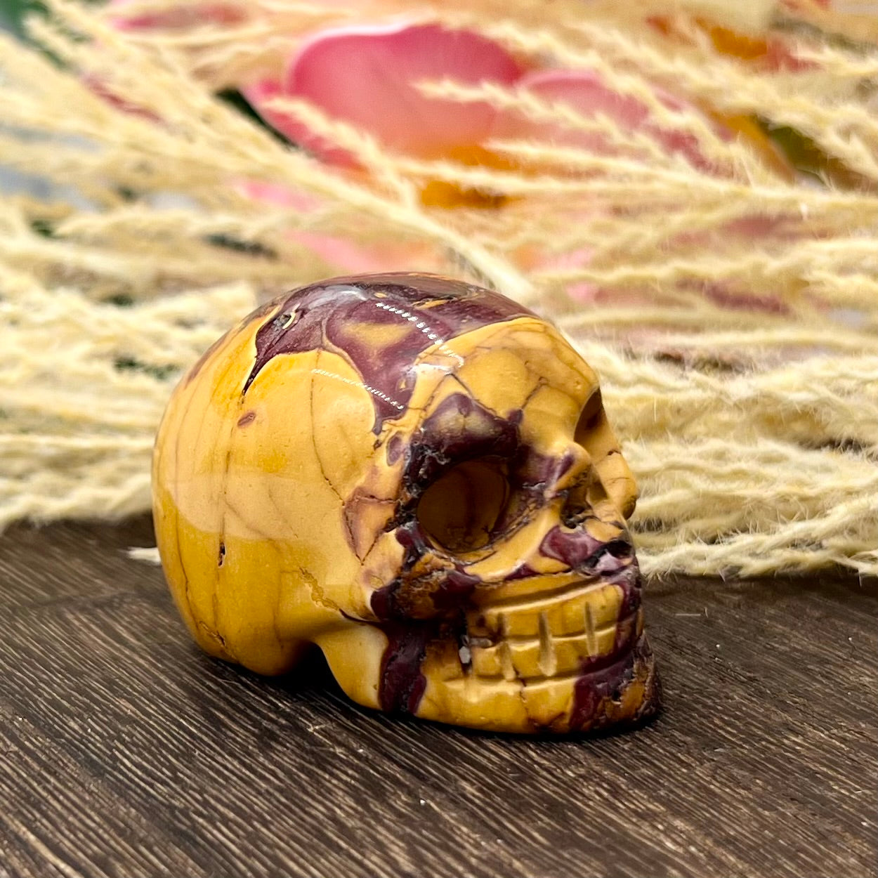 Mookaite Jasper Skull 2 Inches Australian Gemstone Crystal Carving