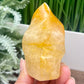 Golden Healer Quartz Flame Healing Crystal Carving 238g