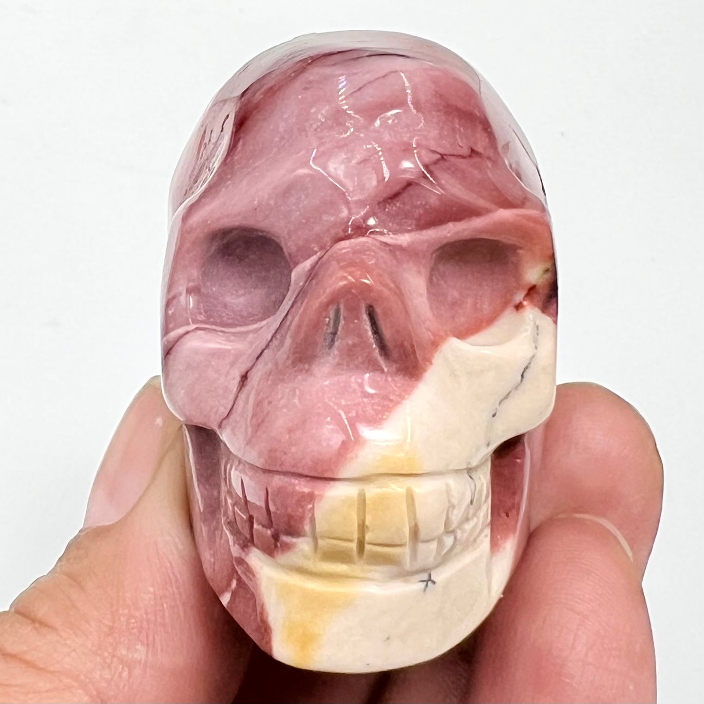 Mookaite Jasper Skull 2 Inches Australian Gemstone Crystal Carving