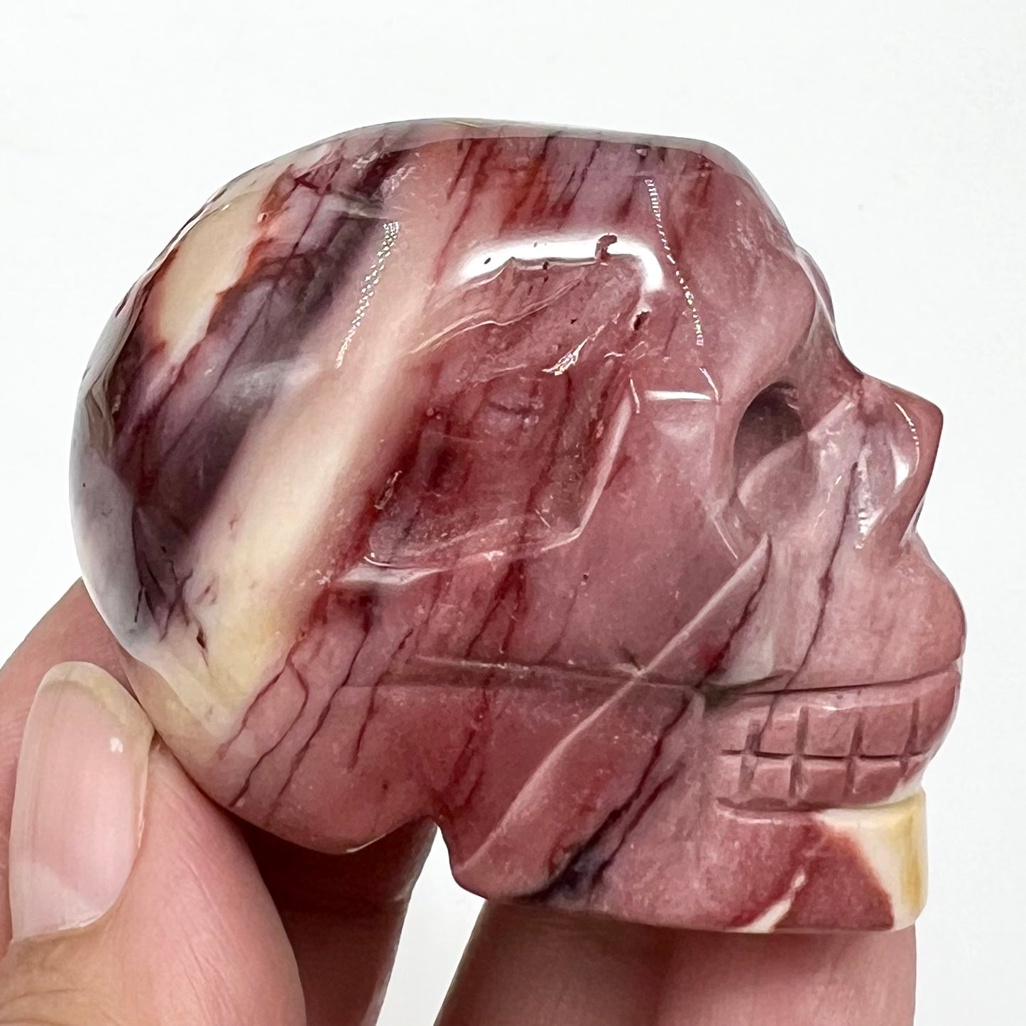 Mookaite Jasper Skull 2 Inches Australian Gemstone Crystal Carving