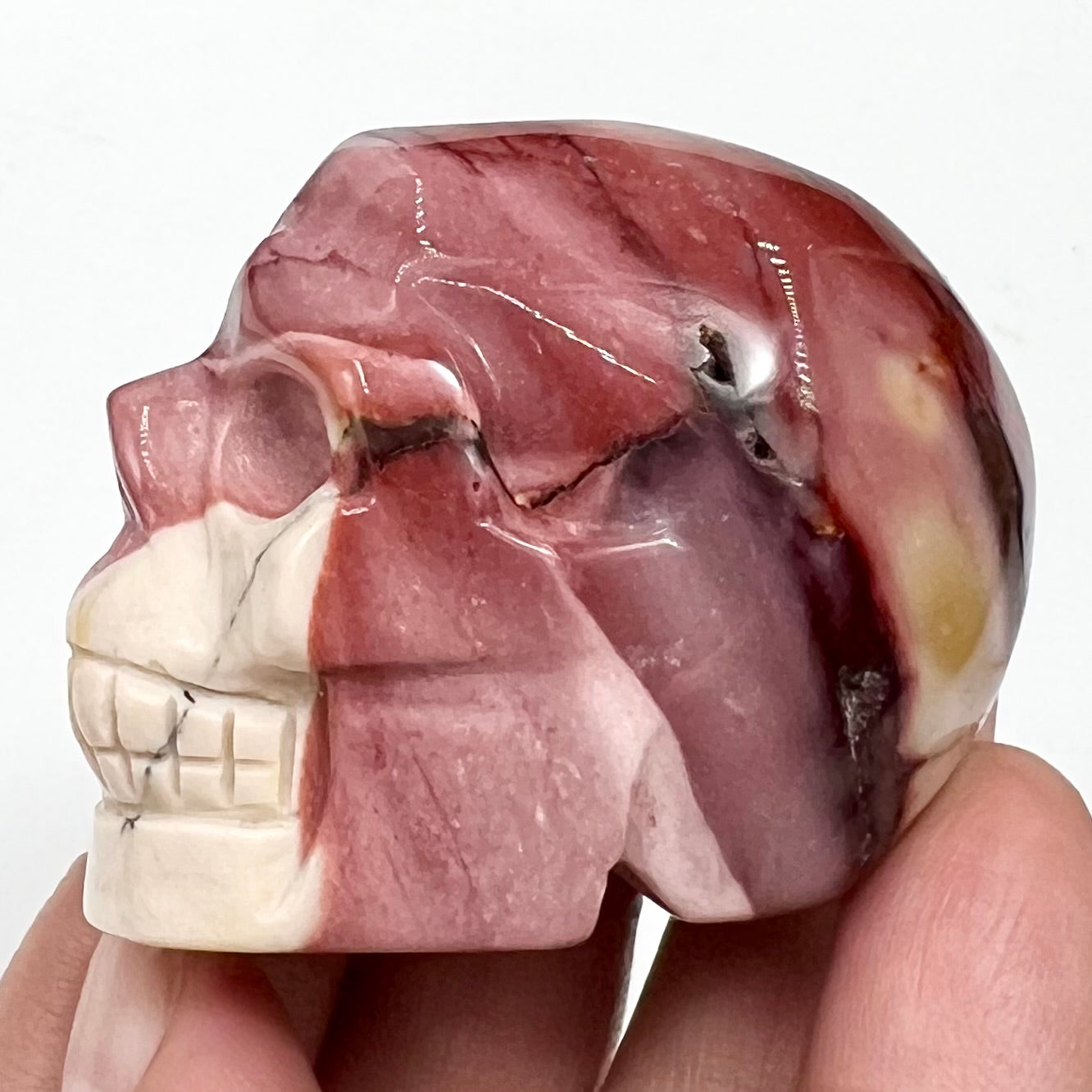 Mookaite Jasper Skull 2 Inches Australian Gemstone Crystal Carving