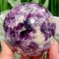 Purple Mica Lithium Lepidolite Sphere High Grade Crystal Ball 674g 78mm