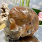 Mosaic Chalcedony Quartz Rare Skull Healing Crystal Carving 869g