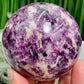 Purple Mica Lithium Lepidolite Sphere High Grade Crystal Ball 674g 78mm