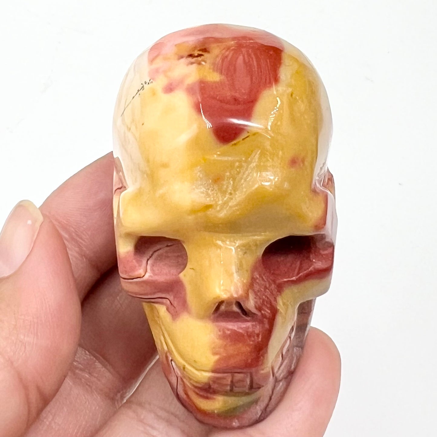 Mookaite Jasper Skull 2 Inches Australian Gemstone Crystal Carving