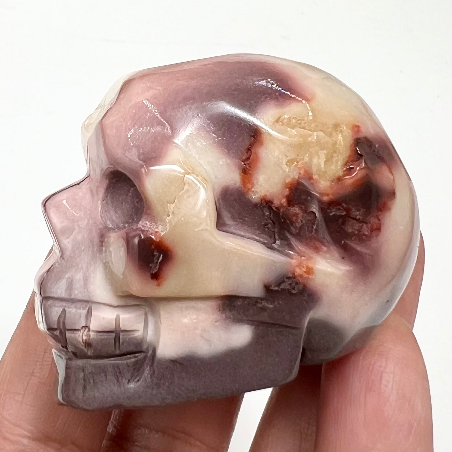 Mookaite Jasper Skull 2 Inches Australian Gemstone Crystal Carving