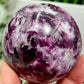 Purple Mica Lithium Lepidolite Sphere High Grade Crystal Ball 486g 70mm