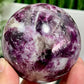 Purple Mica Lithium Lepidolite Sphere High Grade Crystal Ball 486g 70mm