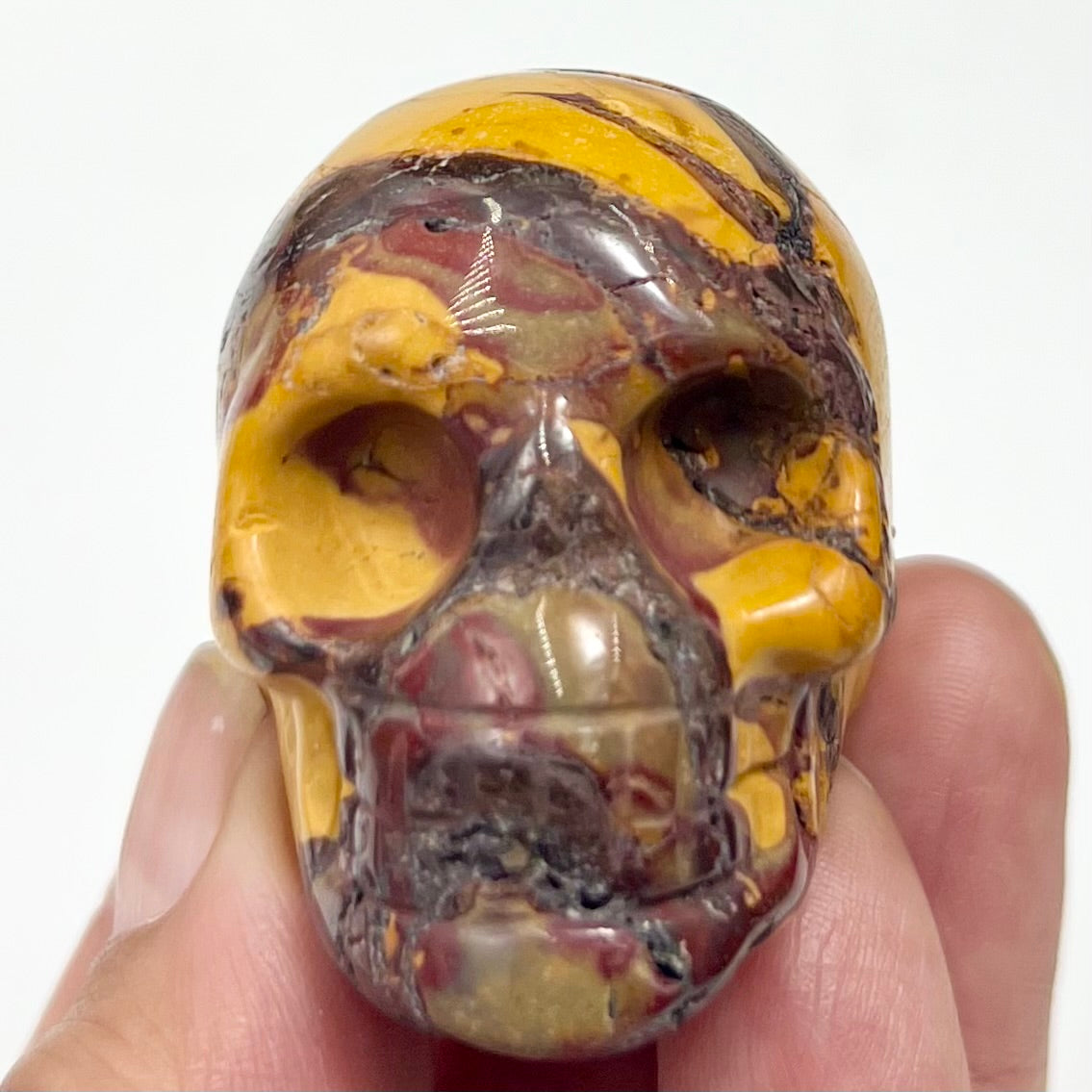 Mookaite Jasper Skull 2 Inches Australian Gemstone Crystal Carving