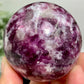 Purple Mica Lithium Lepidolite Sphere High Grade Crystal Ball 350g 63mm