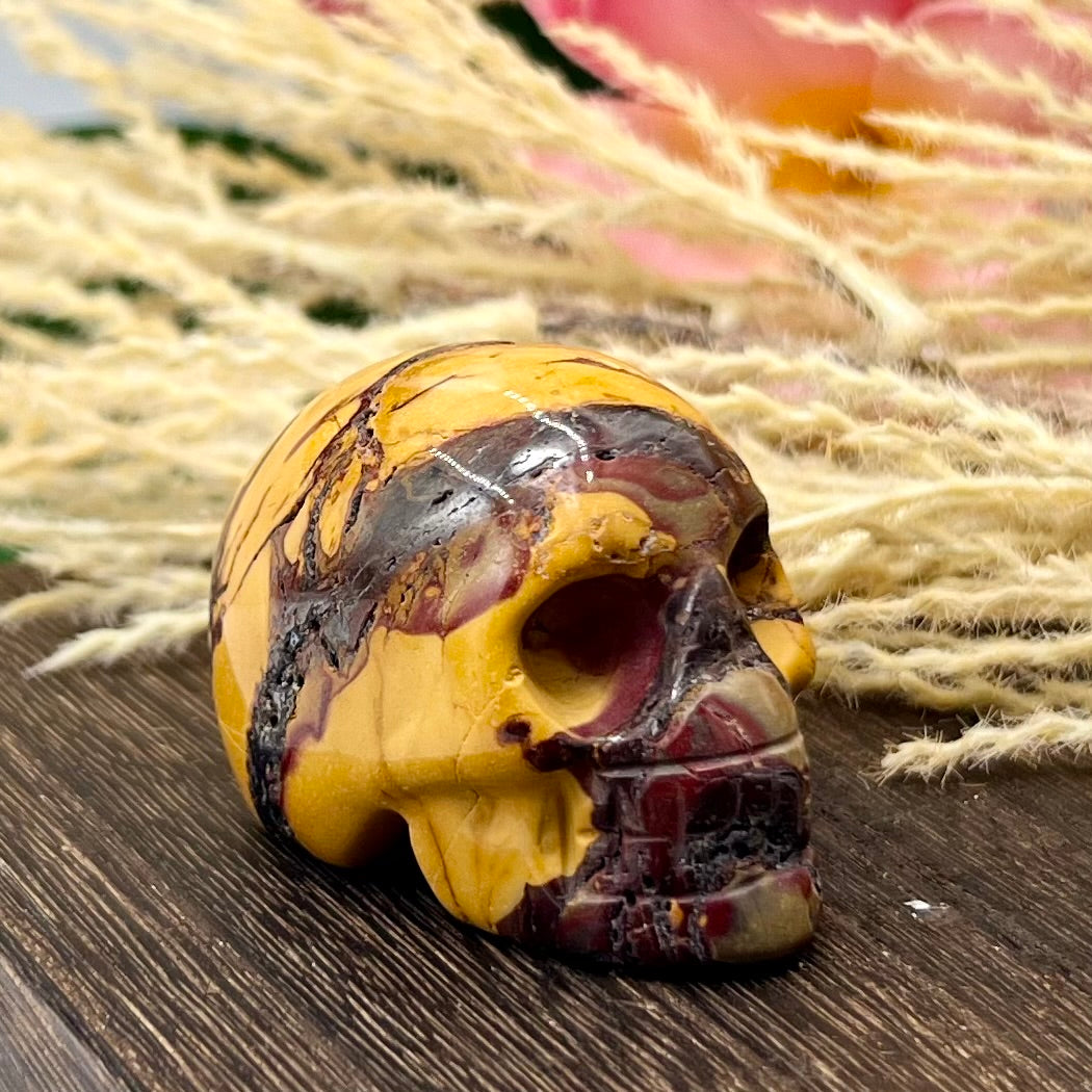 Mookaite Jasper Skull 2 Inches Australian Gemstone Crystal Carving