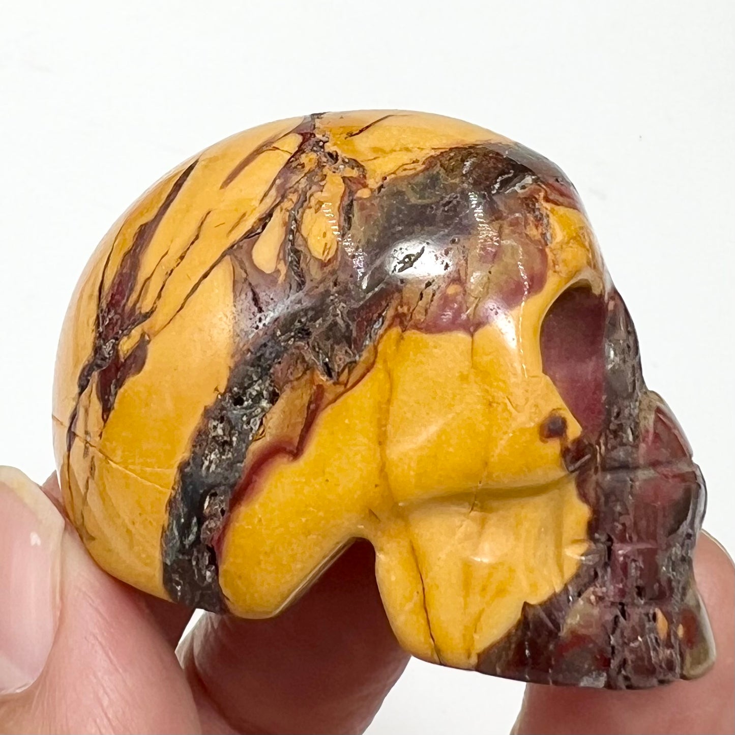 Mookaite Jasper Skull 2 Inches Australian Gemstone Crystal Carving